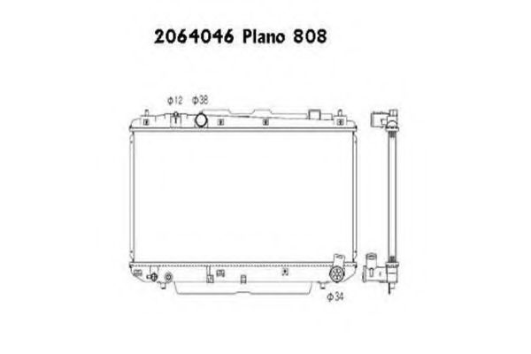 ORDONEZ 2064046 Радиатор, охлаждение двигателя 