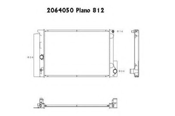 ORDONEZ 2064050 Радиатор, охлаждение двигателя 