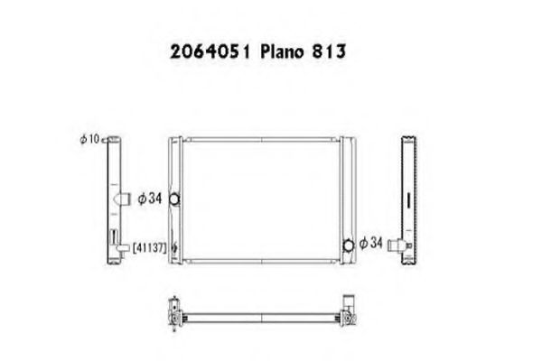 ORDONEZ 2064051 Радиатор, охлаждение двигателя 