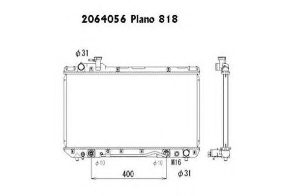 ORDONEZ 2064056 Радиатор, охлаждение двигателя 