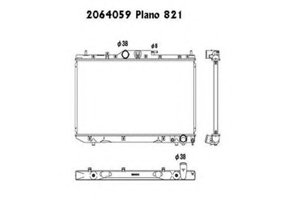 ORDONEZ 2064059 Радиатор, охлаждение двигателя 