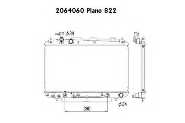 ORDONEZ 2064060 Радиатор, охлаждение двигателя 