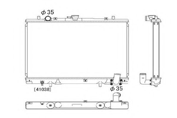 ORDONEZ 2064079 Радиатор, охлаждение двигателя 
