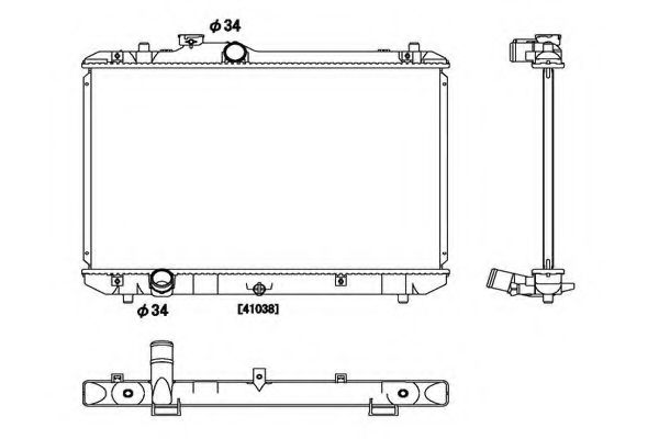 ORDONEZ 2064088 Радиатор, охлаждение двигателя 