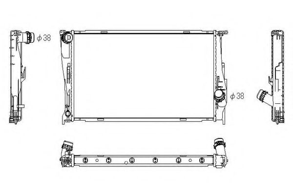 ORDONEZ 2064101 Радиатор, охлаждение двигателя 