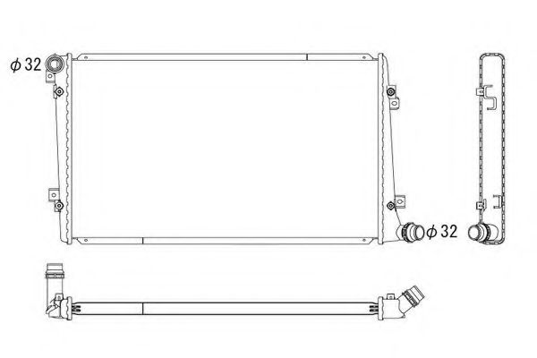 ORDONEZ 2064102 Радиатор, охлаждение двигателя 