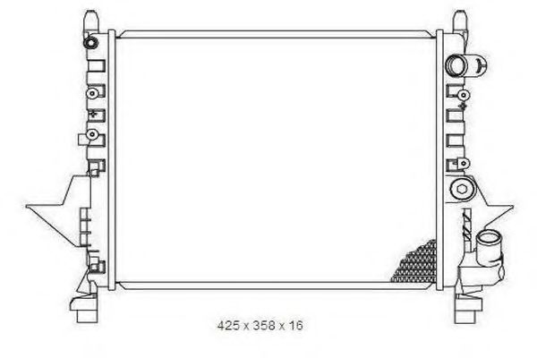 ORDONEZ 2065052 Радиатор, охлаждение двигателя 