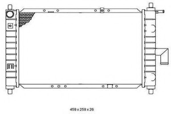 ORDONEZ 2065071 Радиатор, охлаждение двигателя 