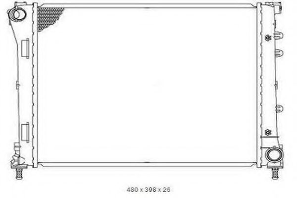 ORDONEZ 2065080 Радиатор, охлаждение двигателя для FIAT 500 C (Фиат 500 c) ORDONEZ 2065080 Радиатор, охлаждение двигателя для FIAT 500 C (Фиат 500 c)