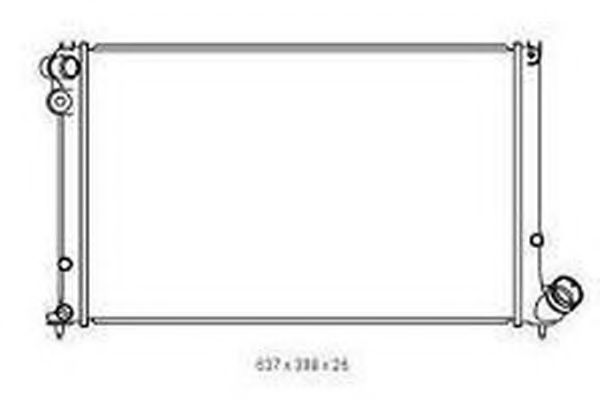 ORDONEZ 2065096 Радиатор, охлаждение двигателя для PEUGEOT 406 (Пежо 406) ORDONEZ 2065096 Радиатор, охлаждение двигателя для PEUGEOT 406 (Пежо 406)