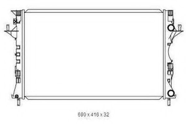 ORDONEZ 2065101 Радиатор, охлаждение двигателя для RENAULT VEL SATIS (Рено Вел сатис) ORDONEZ 2065101 Радиатор, охлаждение двигателя для RENAULT VEL SATIS (Рено Вел сатис)