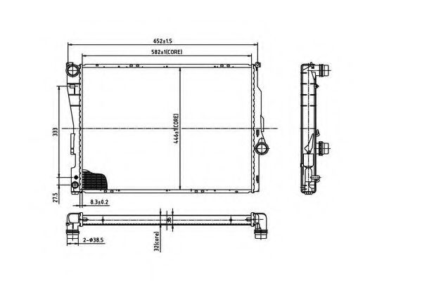 ORDONEZ 2066002 Радиатор, охлаждение двигателя для BMW (Бмв) ORDONEZ 2066002 Радиатор, охлаждение двигателя для BMW (Бмв)