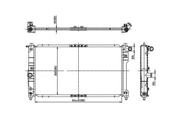 ORDONEZ 2066072 Радиатор, охлаждение двигателя для DAEWOO NUBIRA (Дэу Нубира) ORDONEZ 2066072 Радиатор, охлаждение двигателя для DAEWOO NUBIRA (Дэу Нубира)