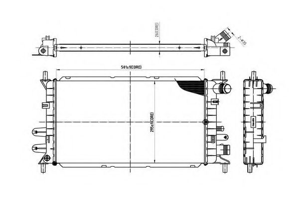ORDONEZ 2066077 Радиатор, охлаждение двигателя для FORD ESCORT V (Форд Эскорт 5) ORDONEZ 2066077 Радиатор, охлаждение двигателя для FORD ESCORT V (Форд Эскорт 5)