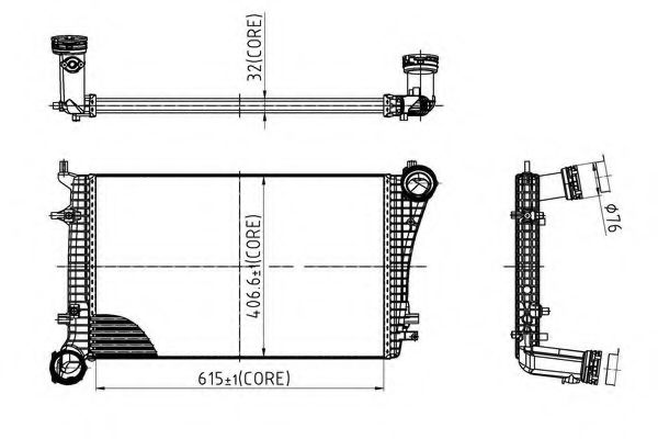 ORDONEZ 2066510 Интеркулер для SKODA SUPERB (Шкода Суперб) ORDONEZ 2066510 Интеркулер для SKODA SUPERB (Шкода Суперб)