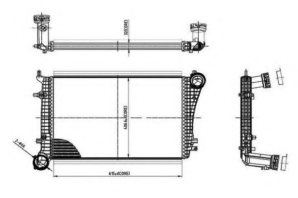 ORDONEZ 2066515 Интеркулер для SKODA SUPERB (Шкода Суперб) ORDONEZ 2066515 Интеркулер для SKODA SUPERB (Шкода Суперб)