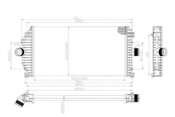 ORDONEZ 2066582 Интеркулер для RENAULT LAGUNA I (Рено Лагуна 1) ORDONEZ 2066582 Интеркулер для RENAULT LAGUNA I (Рено Лагуна 1)