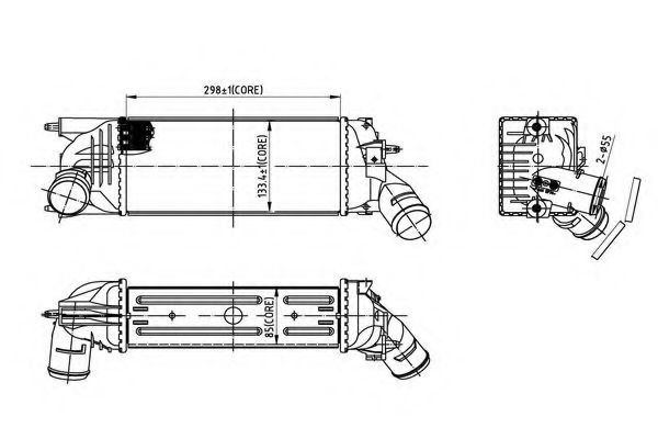 ORDONEZ 2066586 Интеркулер для PEUGEOT 407 (Пежо 407) ORDONEZ 2066586 Интеркулер для PEUGEOT 407 (Пежо 407)