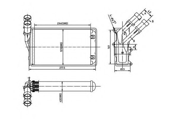 ORDONEZ 2066911 Теплообменник, отопление салона для PEUGEOT (Пежо) ORDONEZ 2066911 Теплообменник, отопление салона для PEUGEOT (Пежо)