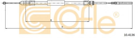 COFLE 10.4136 Трос, стояночная тормозная система для BMW (Бмв) COFLE 10.4136 Трос, стояночная тормозная система для BMW (Бмв)