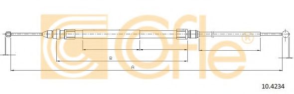 COFLE 10.4234 Трос, стояночная тормозная система для BMW (Бмв) COFLE 10.4234 Трос, стояночная тормозная система для BMW (Бмв)