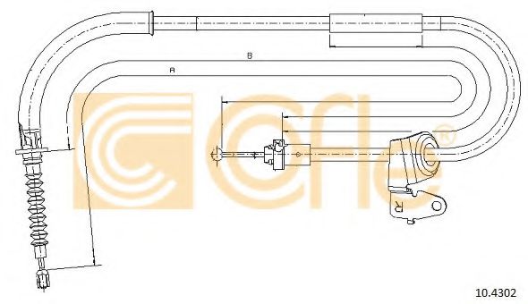 COFLE 10.4302 Трос, стояночная тормозная система для MINI (Мини) COFLE 10.4302 Трос, стояночная тормозная система для MINI (Мини)