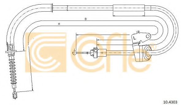COFLE 10.4303 Трос, стояночная тормозная система для MINI (Мини) COFLE 10.4303 Трос, стояночная тормозная система для MINI (Мини)