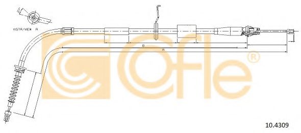 COFLE 10.4309 Трос, стояночная тормозная система для MINI (Мини) COFLE 10.4309 Трос, стояночная тормозная система для MINI (Мини)