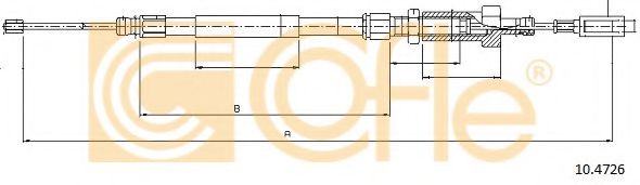 COFLE 10.4726 Трос, стояночная тормозная система для FIAT DUCATO (Фиат Дукато) COFLE 10.4726 Трос, стояночная тормозная система для FIAT DUCATO (Фиат Дукато)