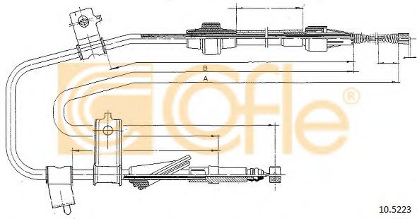 COFLE 10.5223 Трос, стояночная тормозная система для ROVER 400 (Ровер 400) COFLE 10.5223 Трос, стояночная тормозная система для ROVER 400 (Ровер 400)