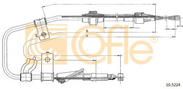 COFLE 10.5224 Трос, стояночная тормозная система для ROVER 400 (Ровер 400) COFLE 10.5224 Трос, стояночная тормозная система для ROVER 400 (Ровер 400)
