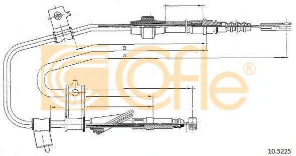 COFLE 10.5225 Трос, стояночная тормозная система для ROVER 400 (Ровер 400) COFLE 10.5225 Трос, стояночная тормозная система для ROVER 400 (Ровер 400)