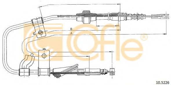 COFLE 10.5226 Трос, стояночная тормозная система для ROVER 400 (Ровер 400) COFLE 10.5226 Трос, стояночная тормозная система для ROVER 400 (Ровер 400)