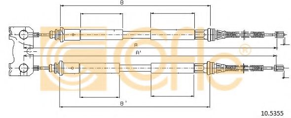 COFLE 10.5355 Трос, стояночная тормозная система для FORD ESCORT VII (Форд Эскорт 7) COFLE 10.5355 Трос, стояночная тормозная система для FORD ESCORT VII (Форд Эскорт 7)