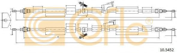 COFLE 10.5452 Трос, стояночная тормозная система для FORD KUGA I (Форд Куга 1) COFLE 10.5452 Трос, стояночная тормозная система для FORD KUGA I (Форд Куга 1)