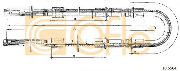 COFLE 10.5564 Трос, стояночная тормозная система для FORD TRANSIT (Форд Трансит) COFLE 10.5564 Трос, стояночная тормозная система для FORD TRANSIT (Форд Трансит)