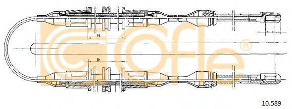 COFLE 10.589 Трос, стояночная тормозная система для OPEL (Опель) COFLE 10.589 Трос, стояночная тормозная система для OPEL (Опель)