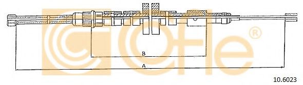 COFLE 10.6023 Трос, стояночная тормозная система для PEUGEOT (Пежо) COFLE 10.6023 Трос, стояночная тормозная система для PEUGEOT (Пежо)