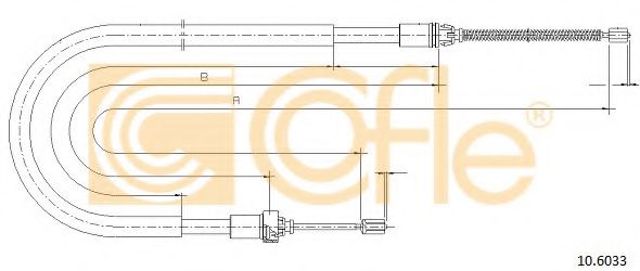COFLE 10.6033 Трос, стояночная тормозная система для PEUGEOT (Пежо) COFLE 10.6033 Трос, стояночная тормозная система для PEUGEOT (Пежо)