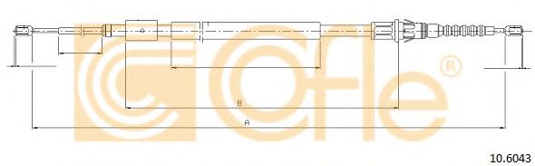 COFLE 10.6043 Трос, стояночная тормозная система для CITROËN C4 I (CитроËн С4 и) COFLE 10.6043 Трос, стояночная тормозная система для CITROËN C4 I (CитроËн С4 и)