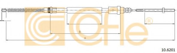 COFLE 10.6201 Трос, стояночная тормозная система для PEUGEOT (Пежо) COFLE 10.6201 Трос, стояночная тормозная система для PEUGEOT (Пежо)