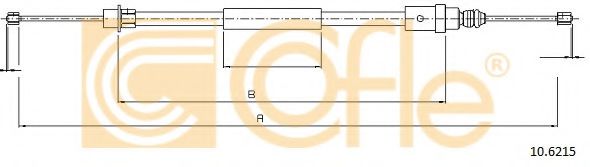 COFLE 10.6215 Трос, стояночная тормозная система для PEUGEOT (Пежо) COFLE 10.6215 Трос, стояночная тормозная система для PEUGEOT (Пежо)