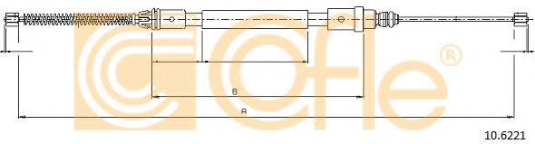 COFLE 10.6221 Трос, стояночная тормозная система для PEUGEOT (Пежо) COFLE 10.6221 Трос, стояночная тормозная система для PEUGEOT (Пежо)