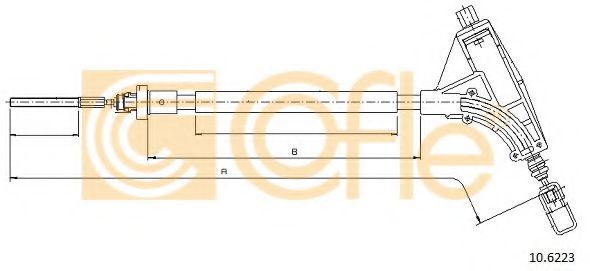 COFLE 10.6223 Трос, стояночная тормозная система для PEUGEOT (Пежо) COFLE 10.6223 Трос, стояночная тормозная система для PEUGEOT (Пежо)