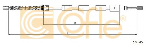 COFLE 10.645 Трос, стояночная тормозная система для PEUGEOT (Пежо) COFLE 10.645 Трос, стояночная тормозная система для PEUGEOT (Пежо)