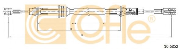 COFLE 10.6852 Трос, стояночная тормозная система для OPEL (Опель) COFLE 10.6852 Трос, стояночная тормозная система для OPEL (Опель)