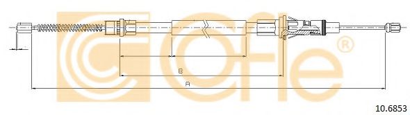 COFLE 10.6853 Трос, стояночная тормозная система для OPEL (Опель) COFLE 10.6853 Трос, стояночная тормозная система для OPEL (Опель)