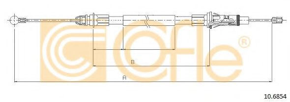 COFLE 10.6854 Трос, стояночная тормозная система для OPEL (Опель) COFLE 10.6854 Трос, стояночная тормозная система для OPEL (Опель)