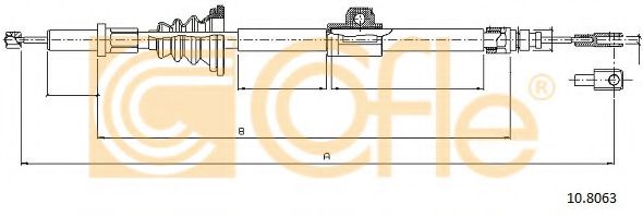 COFLE 10.8063 Трос, стояночная тормозная система для VOLVO (Вольво) COFLE 10.8063 Трос, стояночная тормозная система для VOLVO (Вольво)