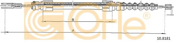 COFLE 10.8181 Трос, стояночная тормозная система для VOLVO (Вольво) COFLE 10.8181 Трос, стояночная тормозная система для VOLVO (Вольво)